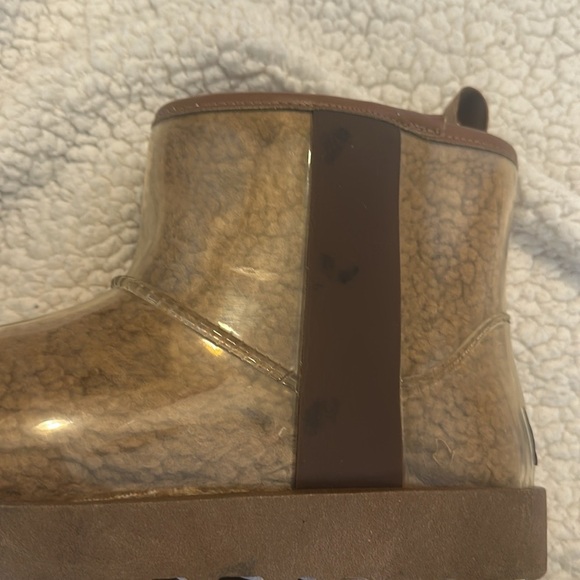 Cape Robbin Snow Rain Platform Booties Size 11 Clear Brown Slip On Round Toe - Picture 5 of 12